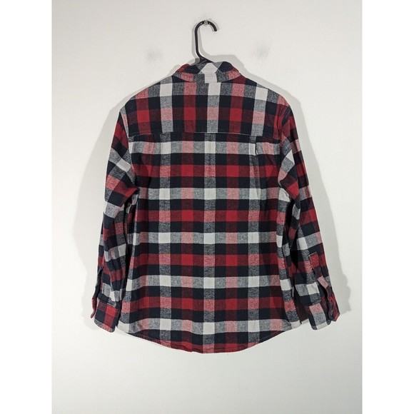 Field & Stream Red Black Flannel Checkered Long Sleeve Button Shirt Men Size M - Picture 2 of 5